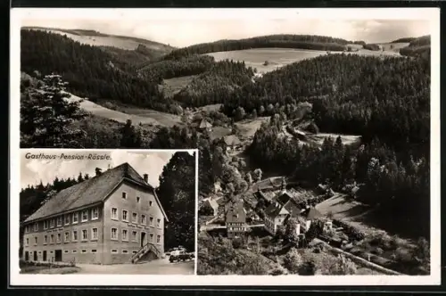 AK Gremmelsbach b. Triberg, Gasthaus-Pension-Rössle, Panorama