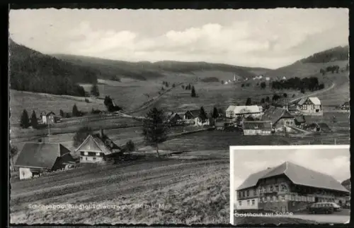 AK Schönenbach / Furtwangen, Gasthaus zur Sonne, Ortsansicht