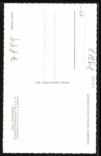 AK Birkendorf /Schwarzwald, Ortsansicht, Kirche, Haus Dörflinger