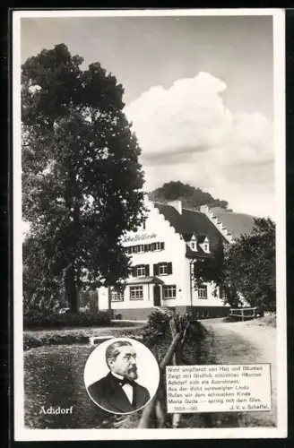 AK Achdorf im Wutachtal, Gasthaus Neue Scheffellinde, Bes. G. Wehinger