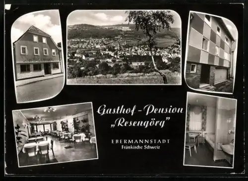 AK Ebermannstadt /Fränkische Schweiz, Gasthof-Pension Resengörg, Inh. Retta Schmitt