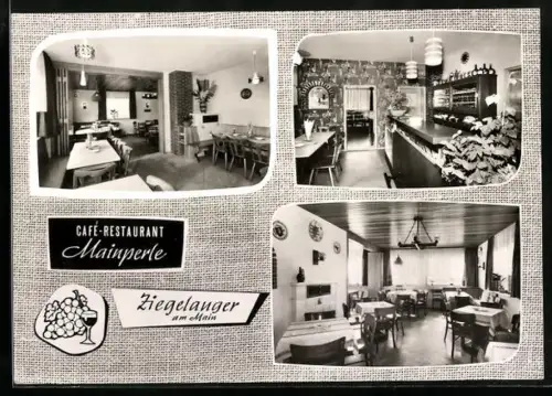 AK Ziegelanger am Main, Café-Restaurant Mainperle, Bes. Fam. Berninger