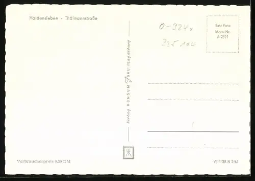 AK Haldensleben, Thälmannstrasse, HO Handelsorganisation, Fotogeschäft