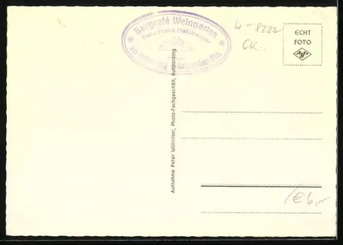 AK Ruhpolding /bayr. Hochland, Bergcafé Weingarten, Bes. Franz Hasslberger