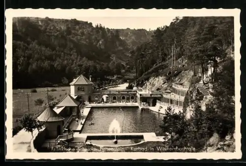 AK Pottenstein /Fränkische Schweiz, Kurbad im Weihersbachtal