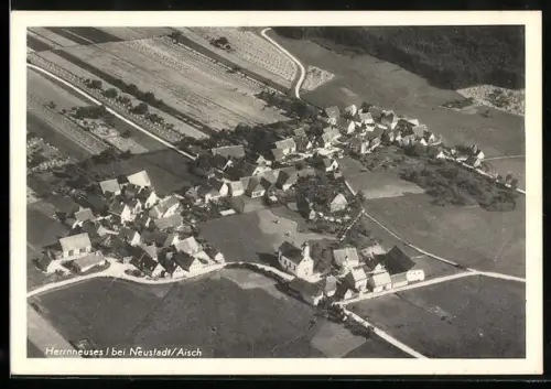 AK Herrnneuses bei Neustadt, Ortsansicht aus der Luft