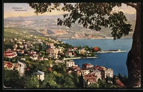 AK Abbazia, Panorama der Stadt