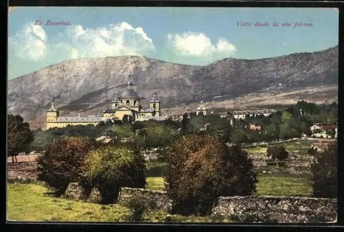 AK El Escorial, Vista desde la via Férrea