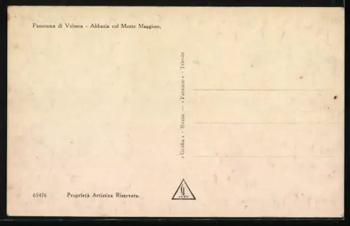AK Volosca, Panorama di Volosca, Abbazia col Monte Maggiore