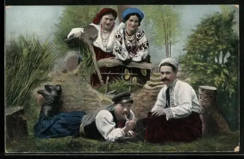 AK Polen in Volkstracht, Typy Malorosyjskie, Kleinrussische Typen