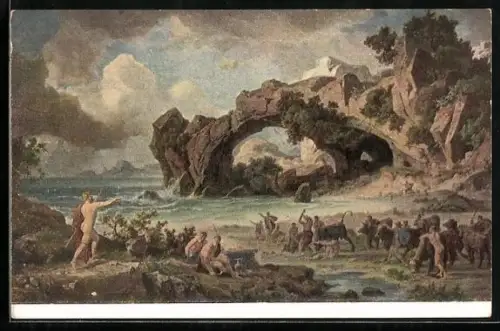 AK Odysseus, Angriff auf Rinder des Helios, Odyssee-Landschaften