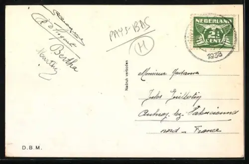 AK Zeeuwsche Hondenkar, Hundewagen mit Bauern in Tracht