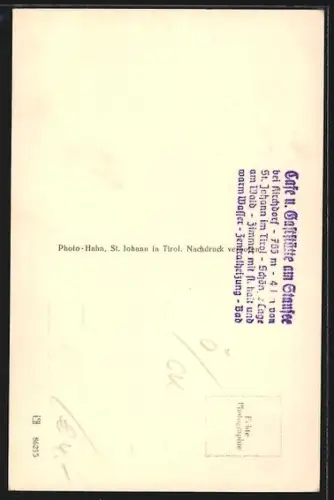 AK Kirchdorf in Tirol, Cafe-Gaststätte Am Stausee, Ansicht vom Wasser aus