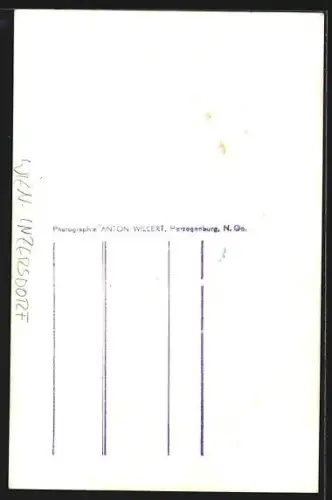 AK Wien-Inzersdorf, Ortspartie mit Kirchturm und Mauer