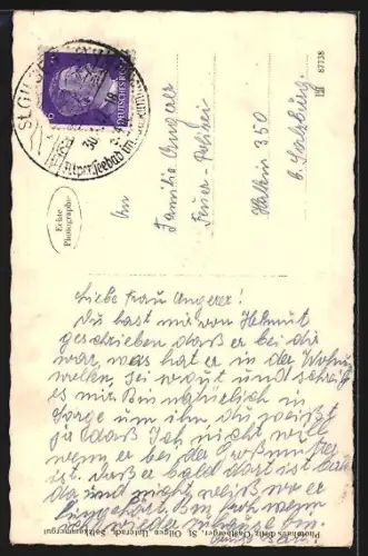 AK St. Gilgen, NSV Müttererholungsheim, vom Wasser gesehen