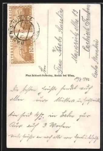 AK Baden b. Wien, Wohltätigkeitshaus in der Marchetstrasse