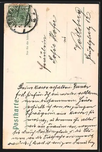 AK Leoben, Hotel Mohr und Stadtturm, Strassenpartie