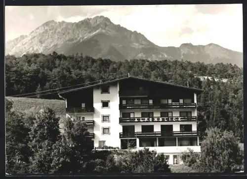 AK Imst-Gunglgrün, Gasthof-Pension Alpenblick mit Bergpanorama