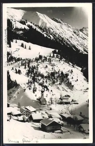 AK Namlos in Tirol, Ortsansicht im Winter