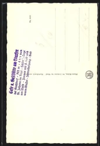 AK Kirchdorf in Tirol, Café-Gaststätte Am Stausee vom Wasser aus