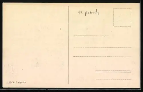 AK Lausanne, Asile des Aveugles, Lecon de zoologie, Schülerinnen im Biologieunterricht