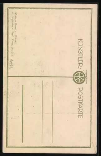 Künstler-AK sign. Prof. Kraus: Heinz in einer Parklandschaft