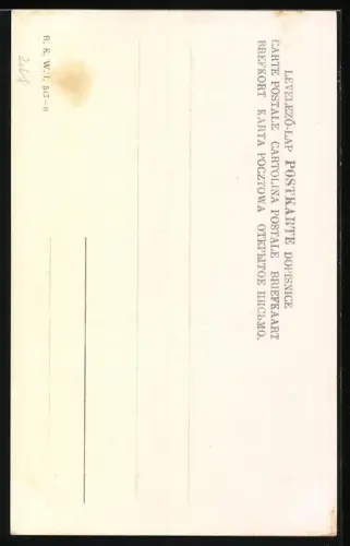 Künstler-AK A. Karpellus: Junge Frau in Tracht bindet ihren Gürtel, mit Wappen