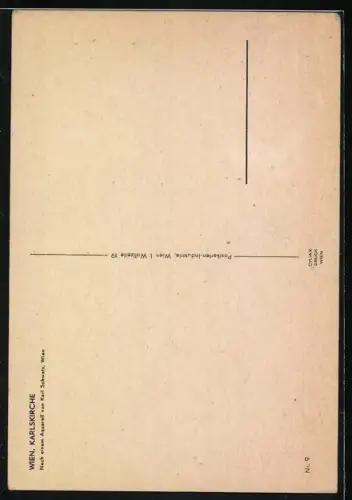 Künstler-AK Karl Schwetz: Wien, Partie bei der Karlskirche