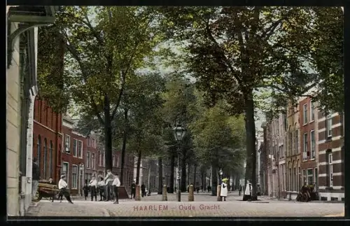 AK Haarlem, Oude Gracht, Strassenpartie