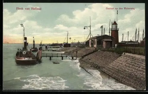 AK Hoek van Holland, Gezicht op den Waterweg