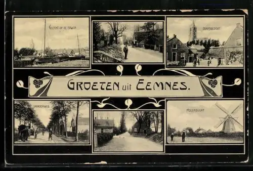 AK Eemnes, Gezicht op de haven, Dorpsgezicht, Molenbuurt, Laarderweg