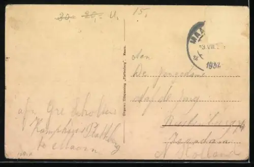 AK Maarn, Uitspanning Plattenberg, Amersf. weg