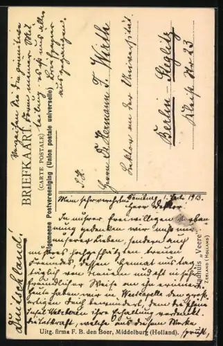 AK Veere, Stadhuis, Strasse am Rathaus