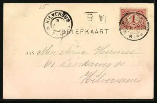 AK Hilversum, Hirte mit Schafen auf der Weide