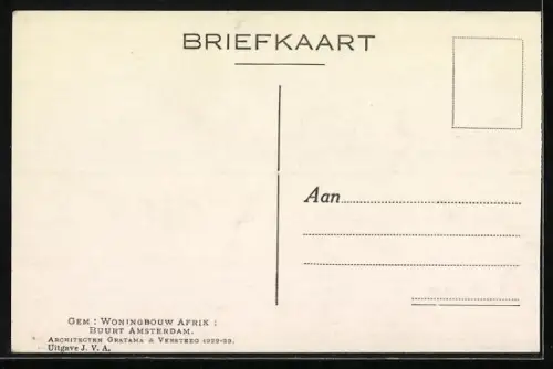 AK Amsterdam, Gem. Woningbouw Afrik., Buurt Amsterdam