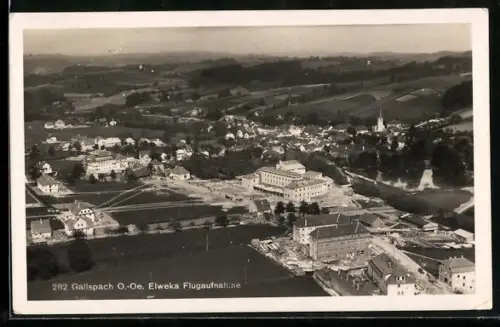 AK Gallspach /O.-Oe., Elweka, Flugaufnahme