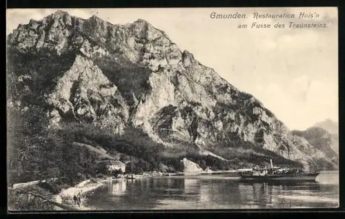 AK Gmunden, Restaurant Hois`n am Fusse des Traunsteins