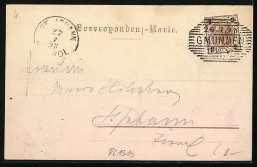 AK Gmunden, Ansicht von der Marienwarte