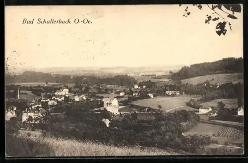 AK Bad Schallerbach /O.-Oe., Panorama mit Ort und umliegender Landschaft