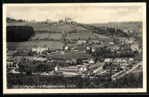 AK Bad Schallerbach /O. Oe., Ortsansicht mit Magdalenenberg