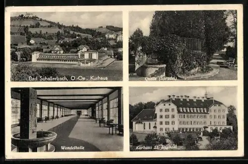 AK Bad Schallerbach /O.-Oe., Kurhaus, Wandelhalle, Quelle
