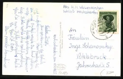 AK Waizenkirchen /Ob.-Oe., Schloss Hochscharten