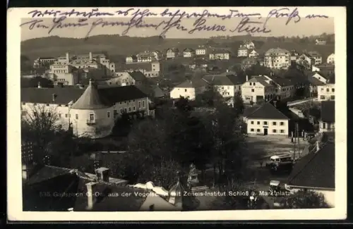 AK Gallspach /O.-Oe., Panorama mit Schloss und Zeileis-Institut
