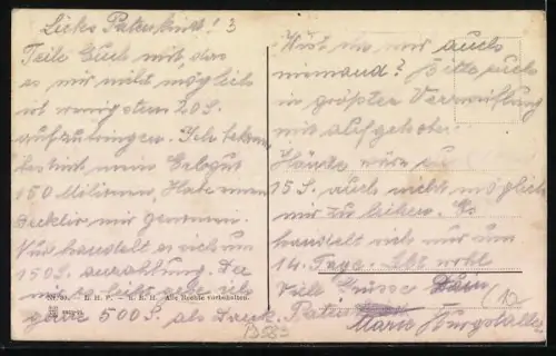 AK Wartberg ob der Aist, Ortspanorama mit Kirche