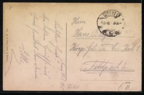 AK Enns /Ob.-Oest., Panorama mit Fluss und Stadtturm