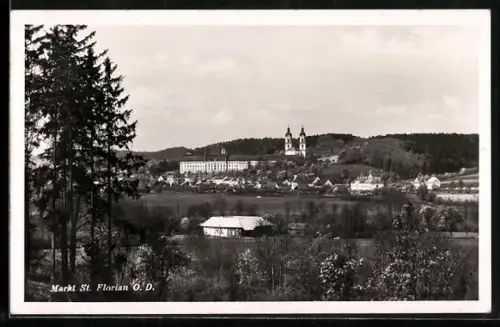 AK St. Florian /O. D., Panorama mit Stift