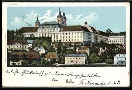 AK St. Florian, Stiftsanlage mit Kirche