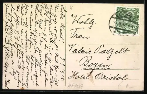 AK Bad Ischl, Esplanade mit Brücke und Kirche