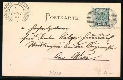 AK Ischl, Esplanade am Ufer