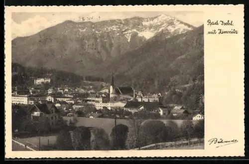 AK Bad Ischl, Panorama mit Kirche und Zimnitz